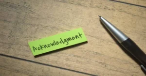 Acknowledgement for Project Class 9
